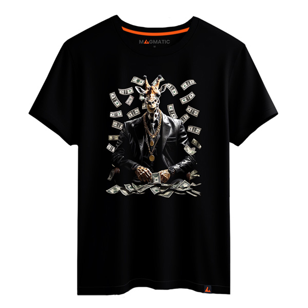 tee-shirt girafe argent