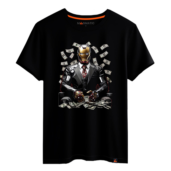 tee-shirt argent iron man