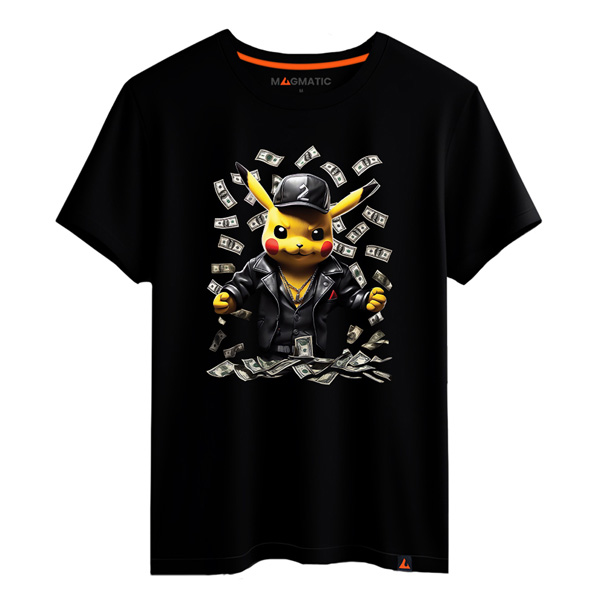tee-shirt billet de banque pikatchu
