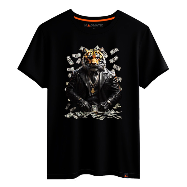 tee-shirt billet de banque tigre