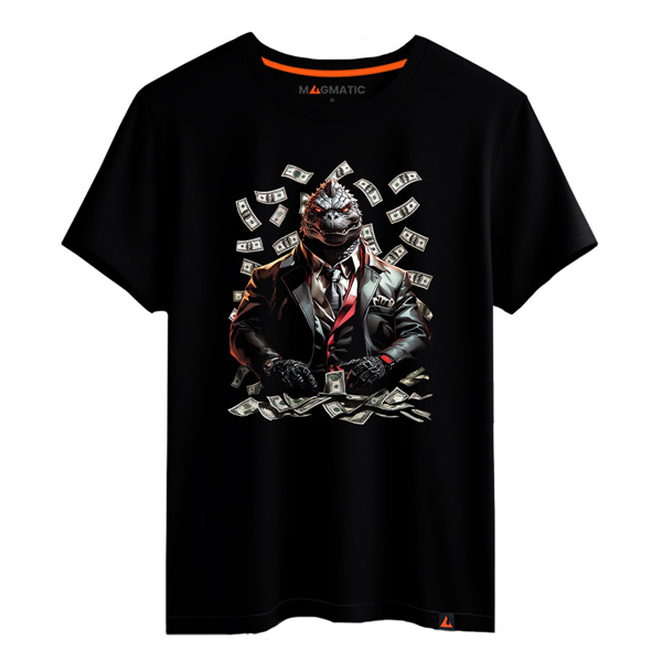 tee-shirt dragon de comodo argent