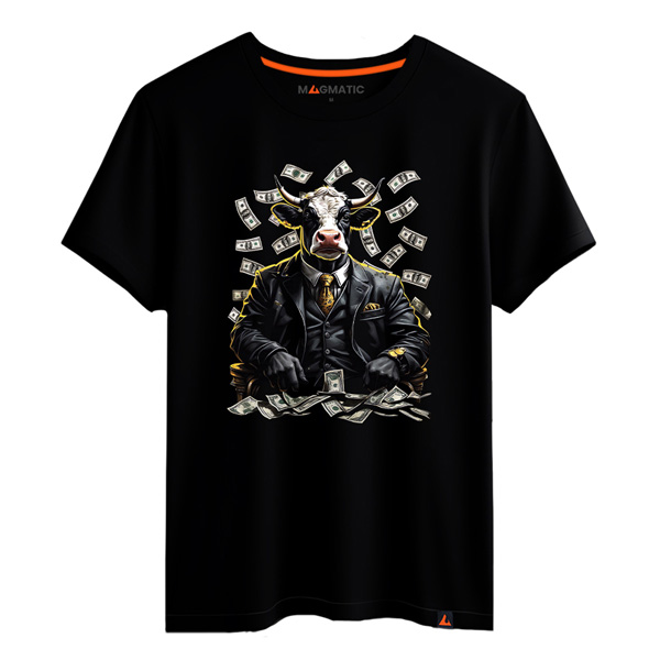 tee-shirt billet de banque vache
