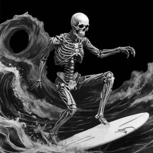 squelette surfant