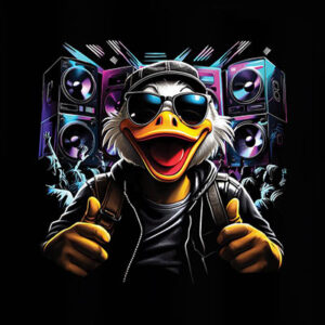 t shirt canard musique